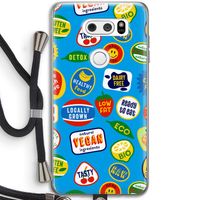 Fruitsticker: LG V30 Transparant Hoesje met koord
