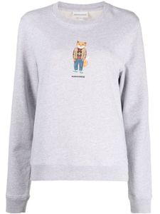 Maison Kitsuné sweat en coton à imprimé graphique - Gris