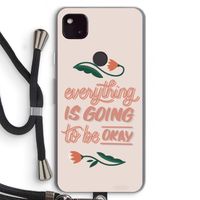 Optimistic flower girl: Pixel 4a 5G Transparant Hoesje met koord