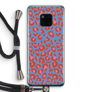 Leopard blue: Huawei Mate 20 Pro Transparant Hoesje met koord