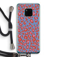 Leopard blue: Huawei Mate 20 Pro Transparant Hoesje met koord