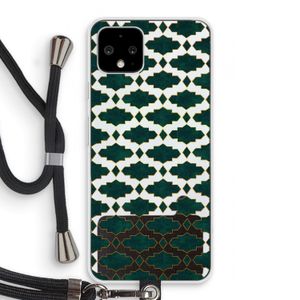 Moroccan tiles: Pixel 4 Transparant Hoesje met koord