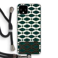 Moroccan tiles: Pixel 4 Transparant Hoesje met koord