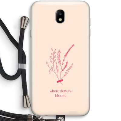 Where flowers bloom: Samsung Galaxy J7 (2017) Transparant Hoesje met koord