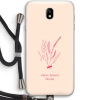 Where flowers bloom: Samsung Galaxy J7 (2017) Transparant Hoesje met koord