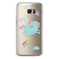 Vliegende eenhoorn: Samsung Galaxy S7 Edge Transparant Hoesje