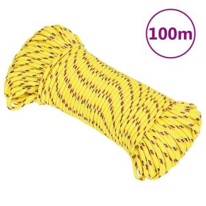 VidaXL Boottouw 5 mm 100 m polypropyleen geel