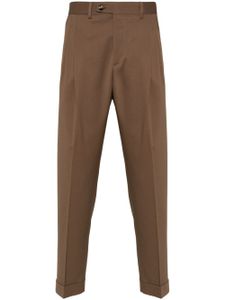 Dell'oglio pantalon droit Robert à taille mi-haute - Marron