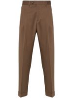 Dell'oglio pantalon droit Robert à taille mi-haute - Marron