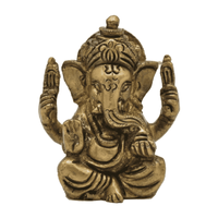Ganesha Messing Minibeeldje (5 cm) - thumbnail