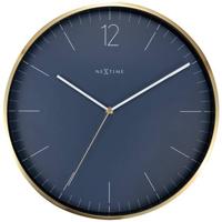 NeXtime Essential Blauwe Wandklok Ø 34 cm NeXtime Essential Blauwe Wandklok Ø 34 cm