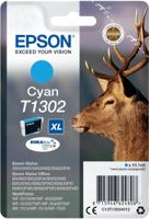 Epson inktcartridge T1302, 765 pagina&apos;s, OEM C13T13024012, cyaan