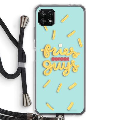 Always fries: Samsung Galaxy A22 5G Transparant Hoesje met koord