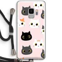 Katten: Samsung Galaxy S9 Transparant Hoesje met koord