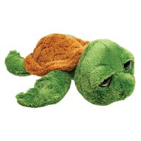 Suki Gifts pluche zeeschildpad Jules knuffeldier - cute eyes - donkergroen - 24 cm   -