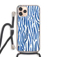 Blauwe nerven: iPhone 11 Pro Transparant Hoesje met koord