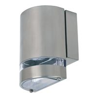 LED Tuinverlichting - Buitenlamp - Gardy 3 - Wand - RVS Mat Chroom - GU10 - Ovaal - thumbnail