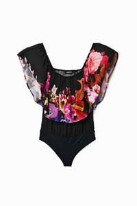 Gebloemde body M. Christian Lacroix - BLACK - XS