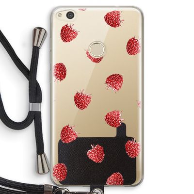 Framboosjes: Huawei Ascend P8 Lite (2017) Transparant Hoesje met koord