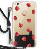 Framboosjes: Huawei Ascend P8 Lite (2017) Transparant Hoesje met koord