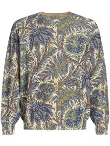 ETRO sweat à imprimé végétal - Bleu