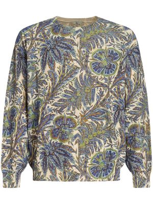 ETRO sweat à imprimé végétal - Bleu