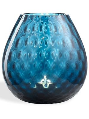 NasonMoretti porte-bougies en macramé (15 cm x 14,5 cm) - Bleu