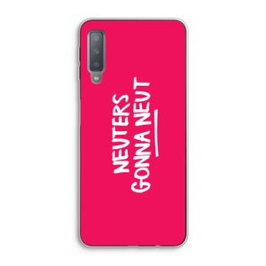 Neuters (roze): Samsung Galaxy A7 (2018) Transparant Hoesje