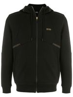 BOSS hoodie à fermeture zippée - Noir