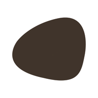 LIND DNA - Dinner Mat Curve - Placemat 37x44cm Nupo Dark Brown