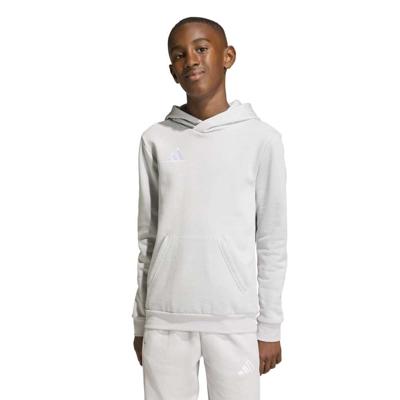 adidas Entrada 26 Hoodie Kids Grijs Wit adidas Entrada 26 Hoodie Kids Grijs Wit