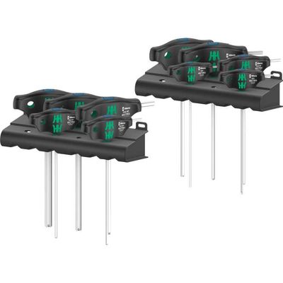 Wera 454/10 HF Set Imperial 1 Stiftsleutelset T-greep Hex-Plus schroevendraaier