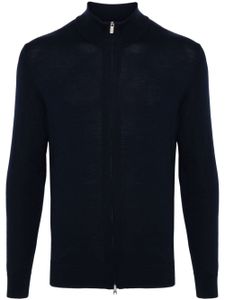 Boggi Milano pull en laine à fermeture zippée - Bleu