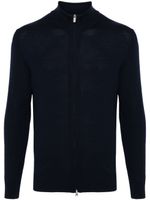 Boggi Milano pull en laine à fermeture zippée - Bleu