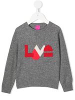 Cashmere in Love Kids pull en cachemire à logo - Gris