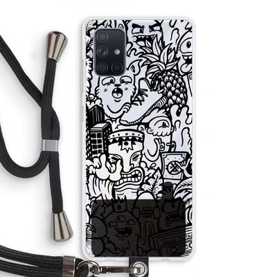 Vexx Black Mixtape: Samsung Galaxy A71 Transparant Hoesje met koord