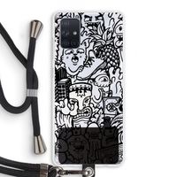 Vexx Black Mixtape: Samsung Galaxy A71 Transparant Hoesje met koord