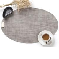 PVC ovale vorm eettafel mat warmte-isolatie anti slip placemats disc Bowl servies pads (linnen)