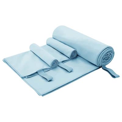 Set van Sporthanddoeken 3 pcs Blauw Polyester en Polyamide