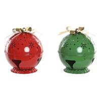 Kerstversiering Home ESPRIT Rood Groen Gouden 31,5 X 31,5 X 35,5 CM (2 Stuks)