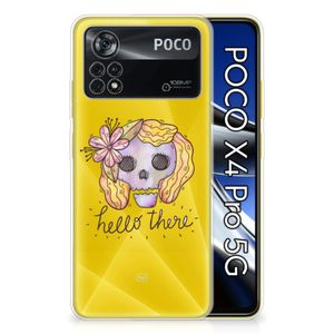 Silicone Back Case Xiaomi Poco X4 Pro 5G Boho Skull