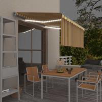 Luifel handmatig uittrekbaar rolgordijn LED 3,5x2,5 m geel wit
