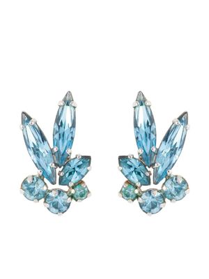 Susan Caplan Vintage boucles d'oreilles serties de cristaux (années 1950) - Argent