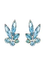 Susan Caplan Vintage boucles d'oreilles serties de cristaux (années 1950) - Argent