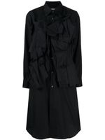 Comme Des Garçons robe mi-longue en coton à appliqués - Noir