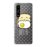Sleep All Day: Sony Xperia 1 III Transparant Hoesje