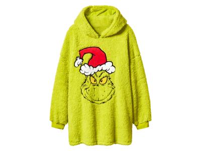 Pluche oversized kersthoodie The Grinch (L/XL) Pluche oversized kersthoodie The Grinch (L/XL)