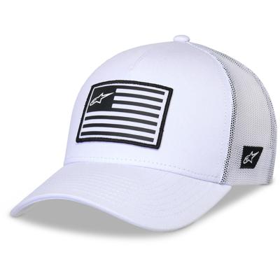 ALPINESTARS Flag Snapback Hat, Petjes en mutsen voor de motorfietsrijder, Wit-Wit