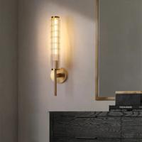 Moderne Luxe Gouden Wandlamp met Helder Glazen Kap