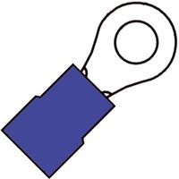 Geïsoleerde Ringkabelschoen EW M5 voor draad 1,5-2,5 mm2 100 stuks klemko 100730